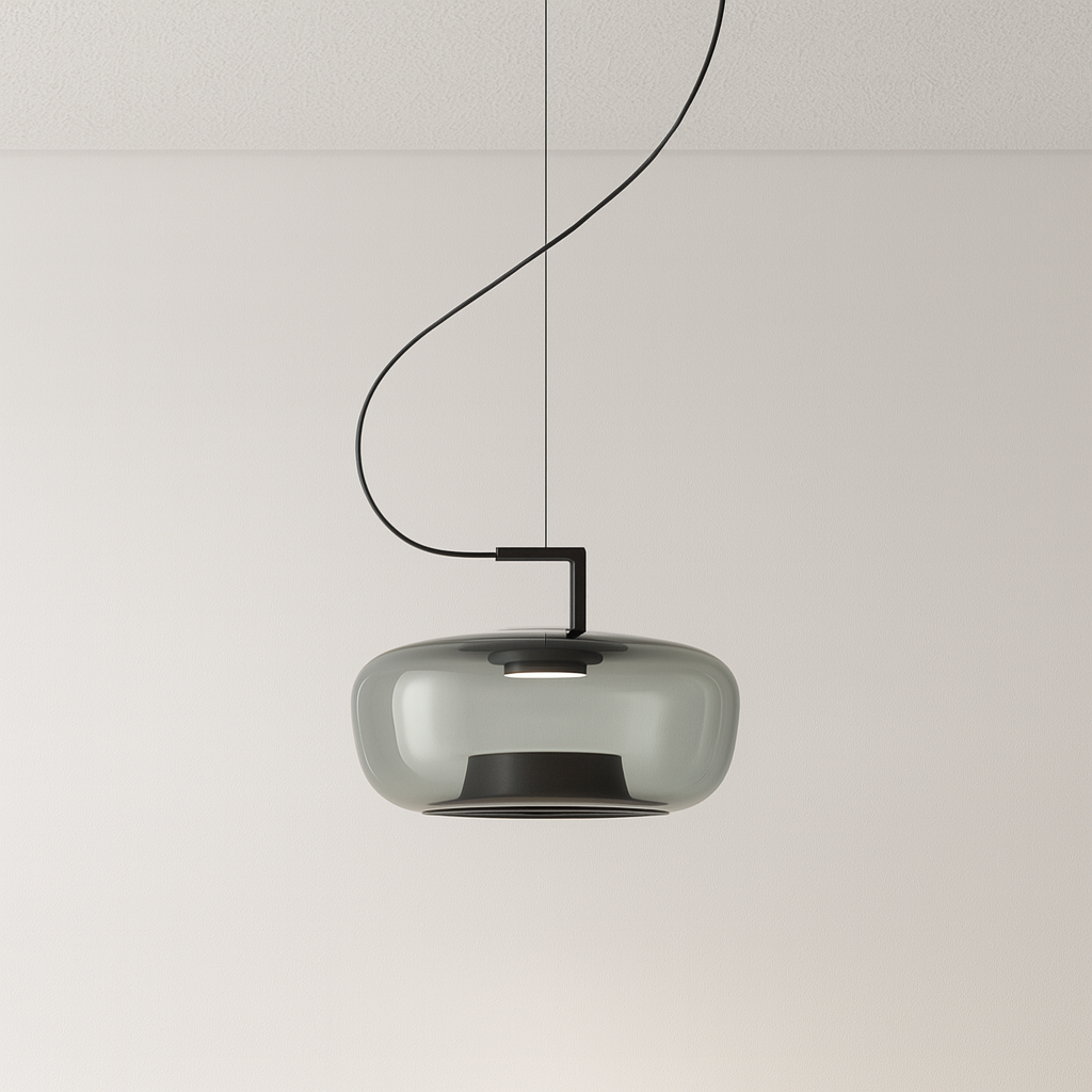 Luminária Pendente Moderno Minimalista Vidro Lotus