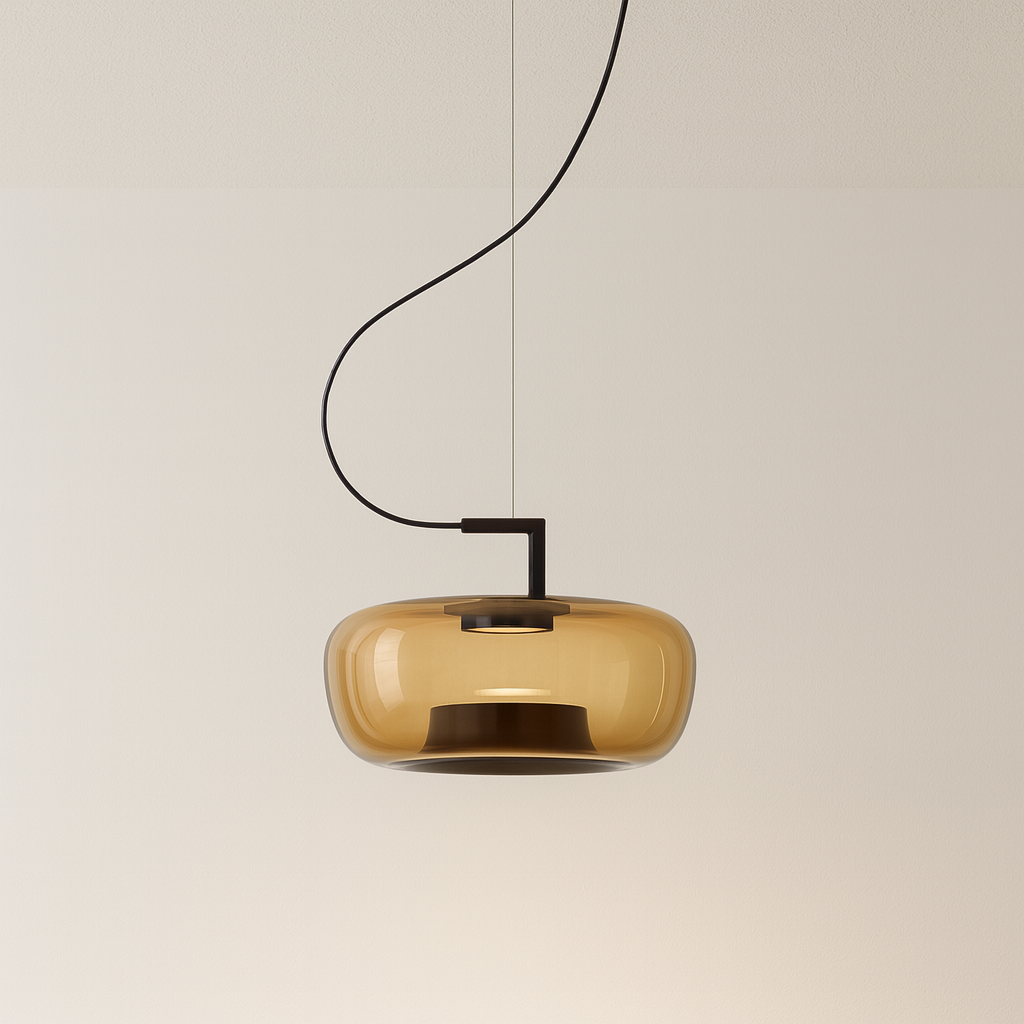 Luminária Pendente Moderno Minimalista Vidro Lotus