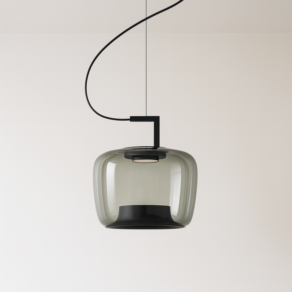 Luminária Pendente Moderno Minimalista Vidro Lotus