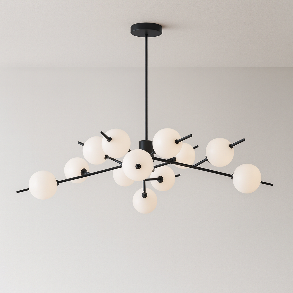 Luminária Pendente Moderno Minimalista Globos Vidro Lenny