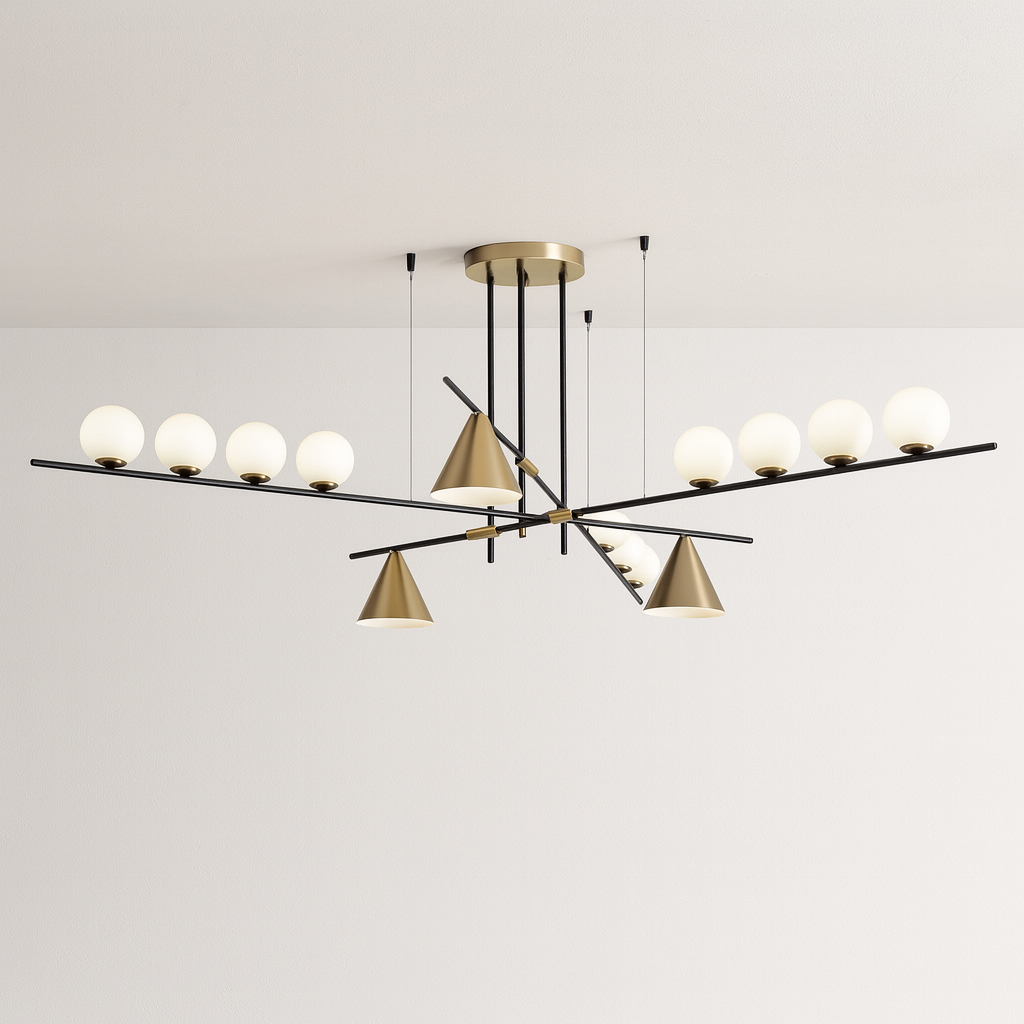 Luminária Pendente Moderno Minimalista Globo Bolas Vidro Cut
