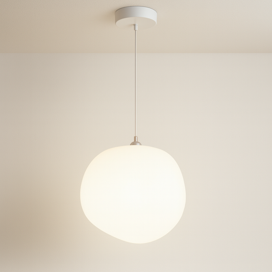 Luminária Pendente Moderna Minimalista Orgânico Metal Vidro Minsk