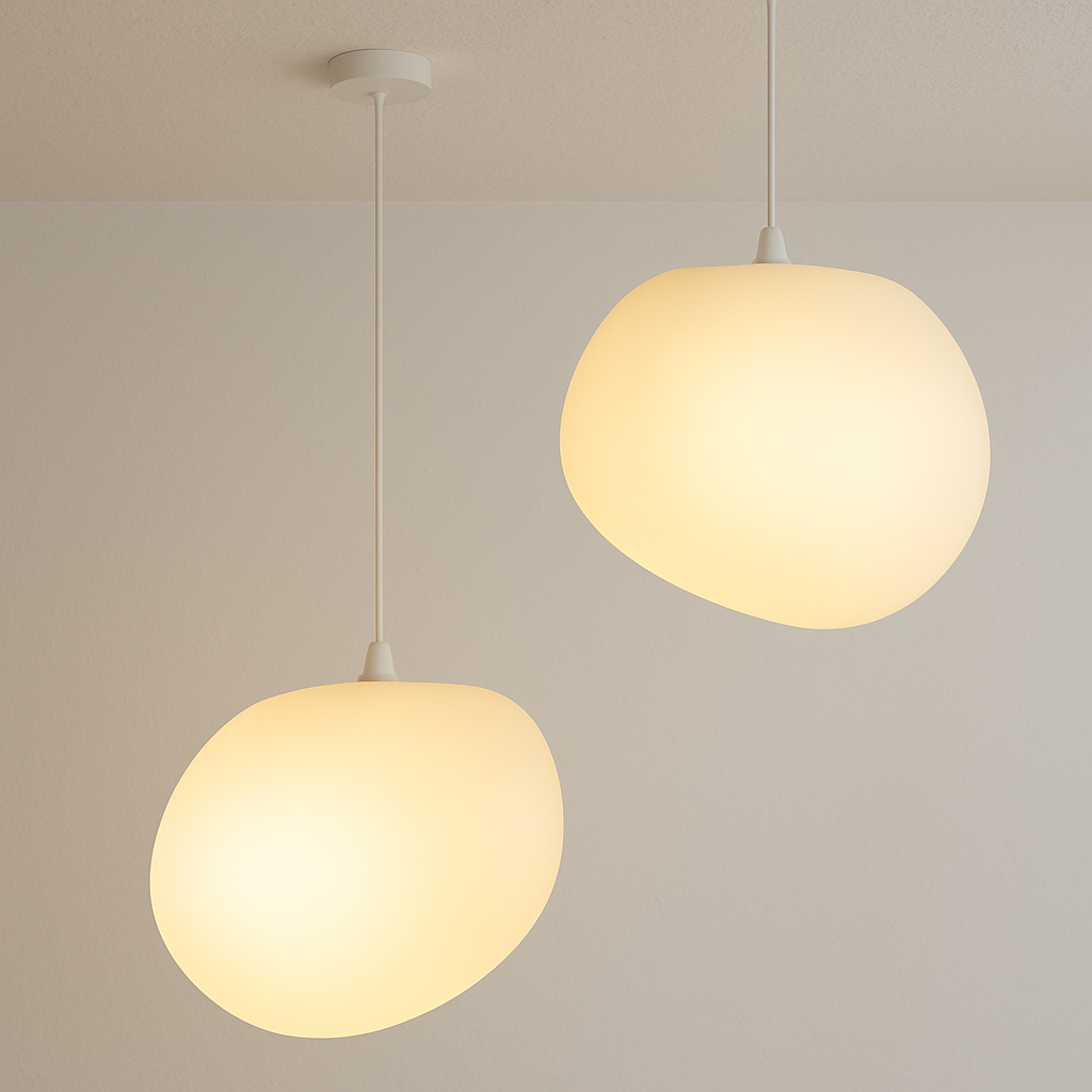 Luminária Pendente Moderna Minimalista Orgânico Metal Vidro Minsk