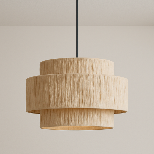 Luminária Pendente Moderno Minimalista Rústico Teca