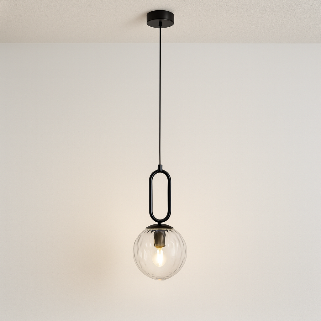 Luminária Pendente Moderna Minimalista Globo Bola Vidro Cutt