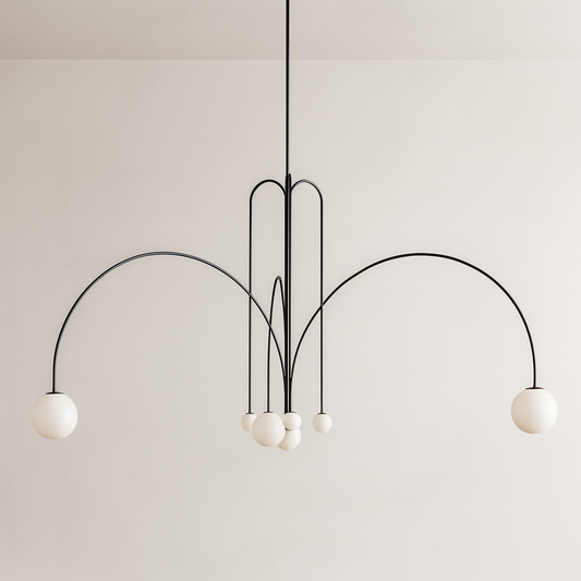 Luminária Pendente Moderno Minimalista Globo de Vidro Hast