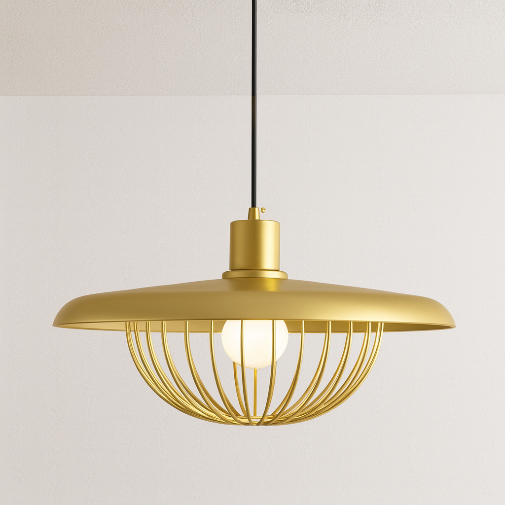 Luminária Pendente Moderna Minimalista Madeira Metal Perth