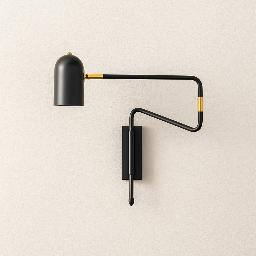 Luminária Arandela Moderna Minimalista Articulada Golden Turns