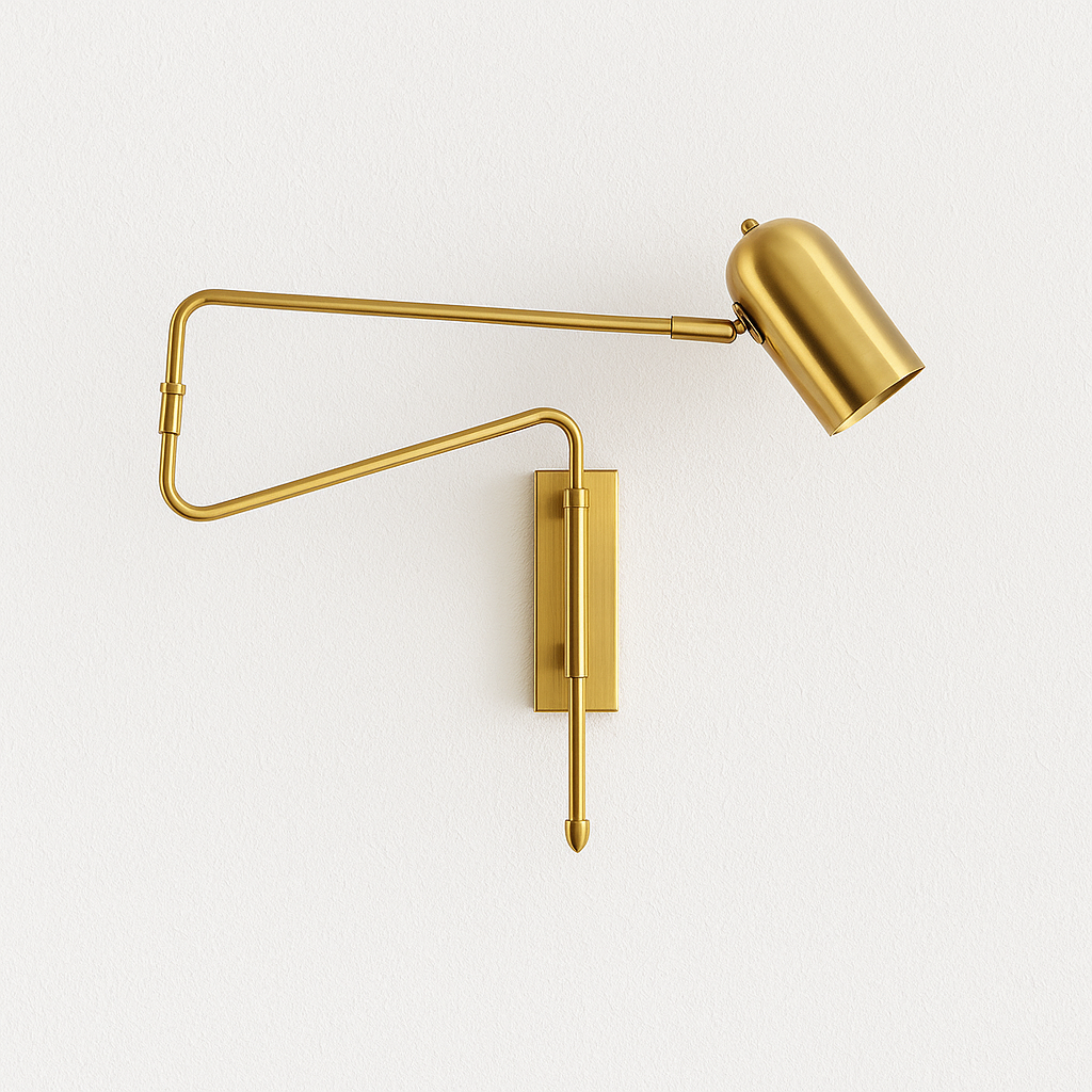 Luminária Arandela Moderna Minimalista Articulada Golden Turns