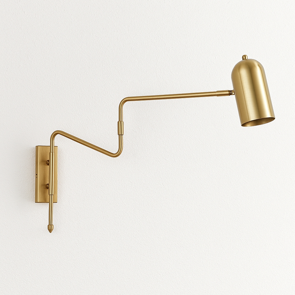 Luminária Arandela Moderna Minimalista Articulada Golden Turns