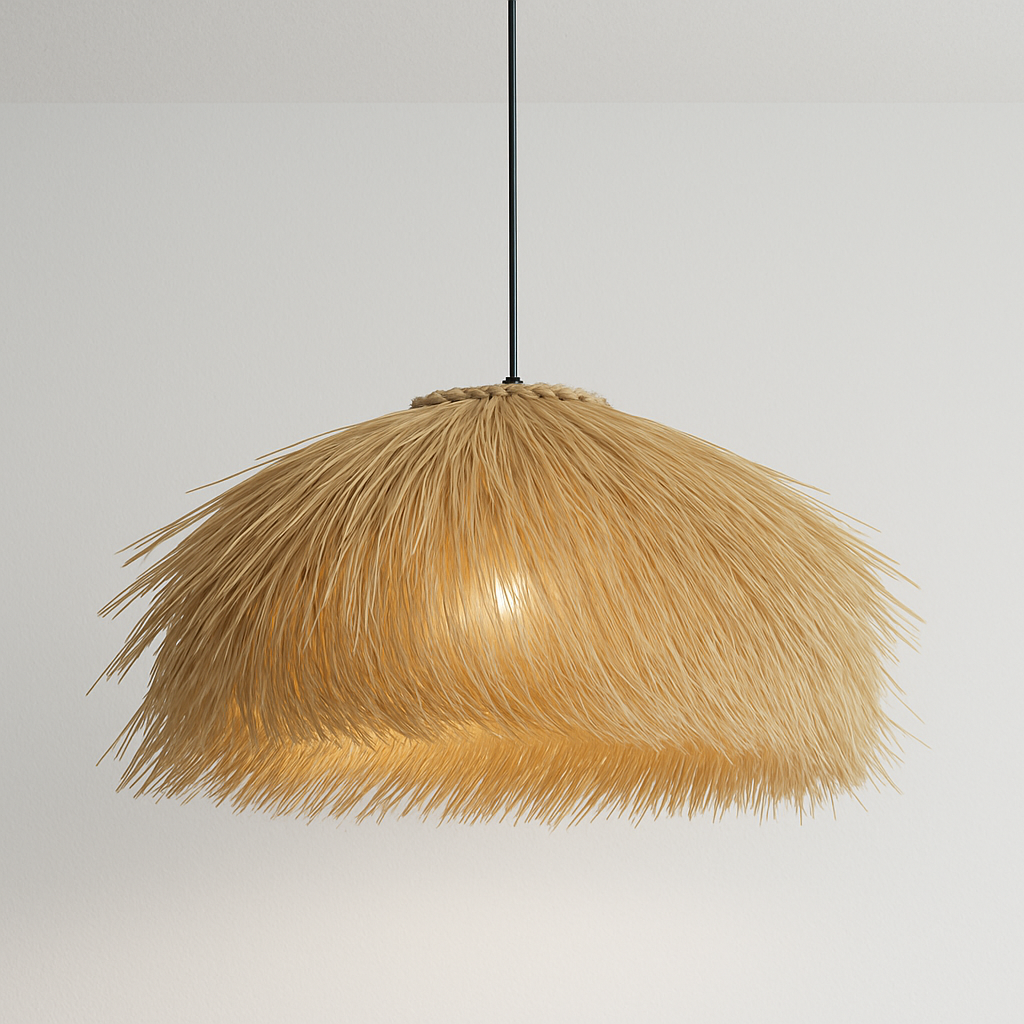 Luminária Pendente Moderna Minimalista Rústico Palha Vex