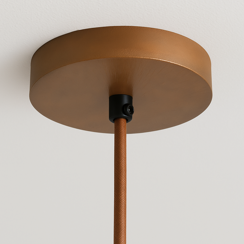 Luminária Pendente Moderna Minimalista Madeira Mármore Travertino Zyla