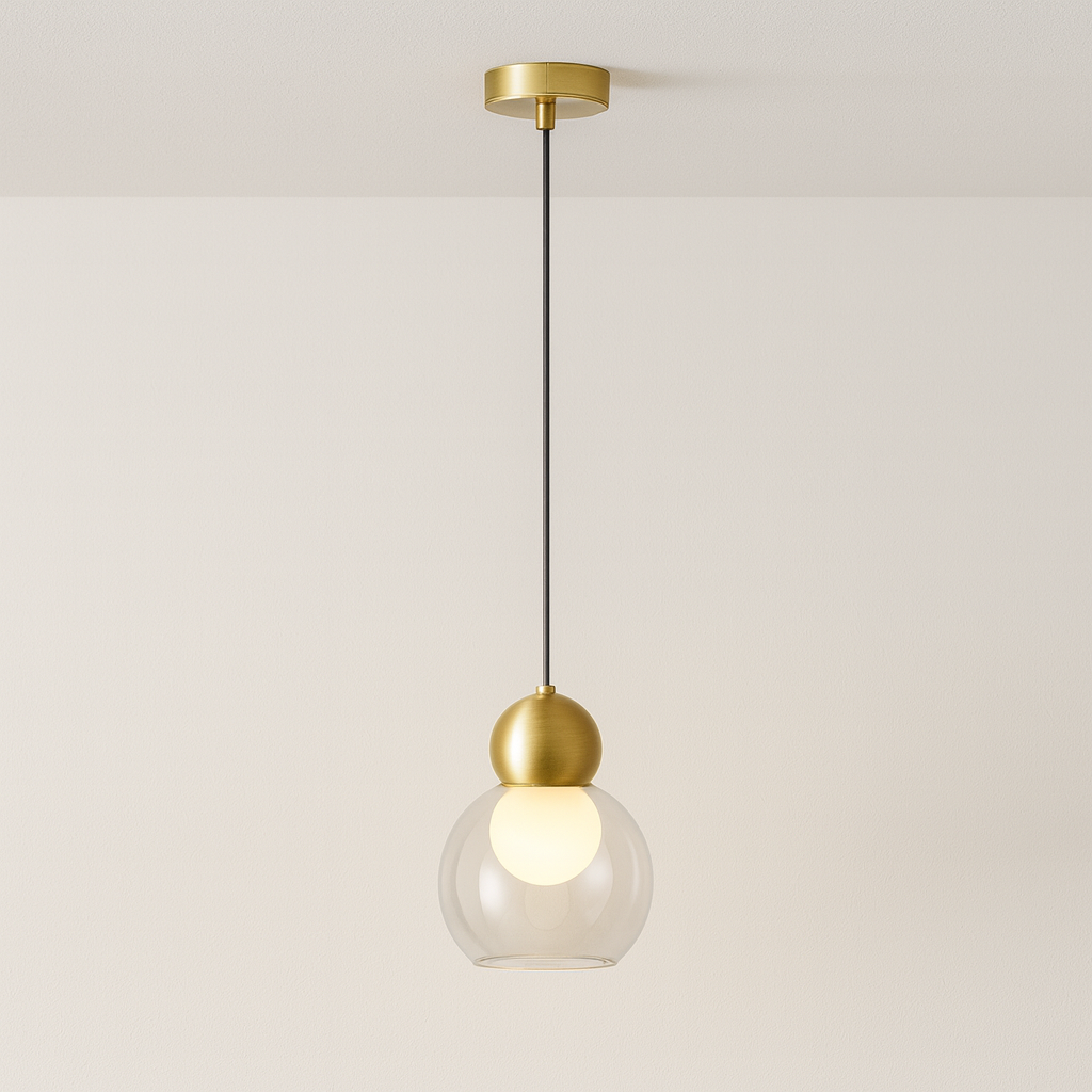 Luminária Pendente Moderno Minimalista Metal Vidro Tallinn