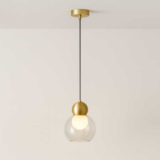 Luminária Pendente Moderno Minimalista Metal Vidro Tallinn