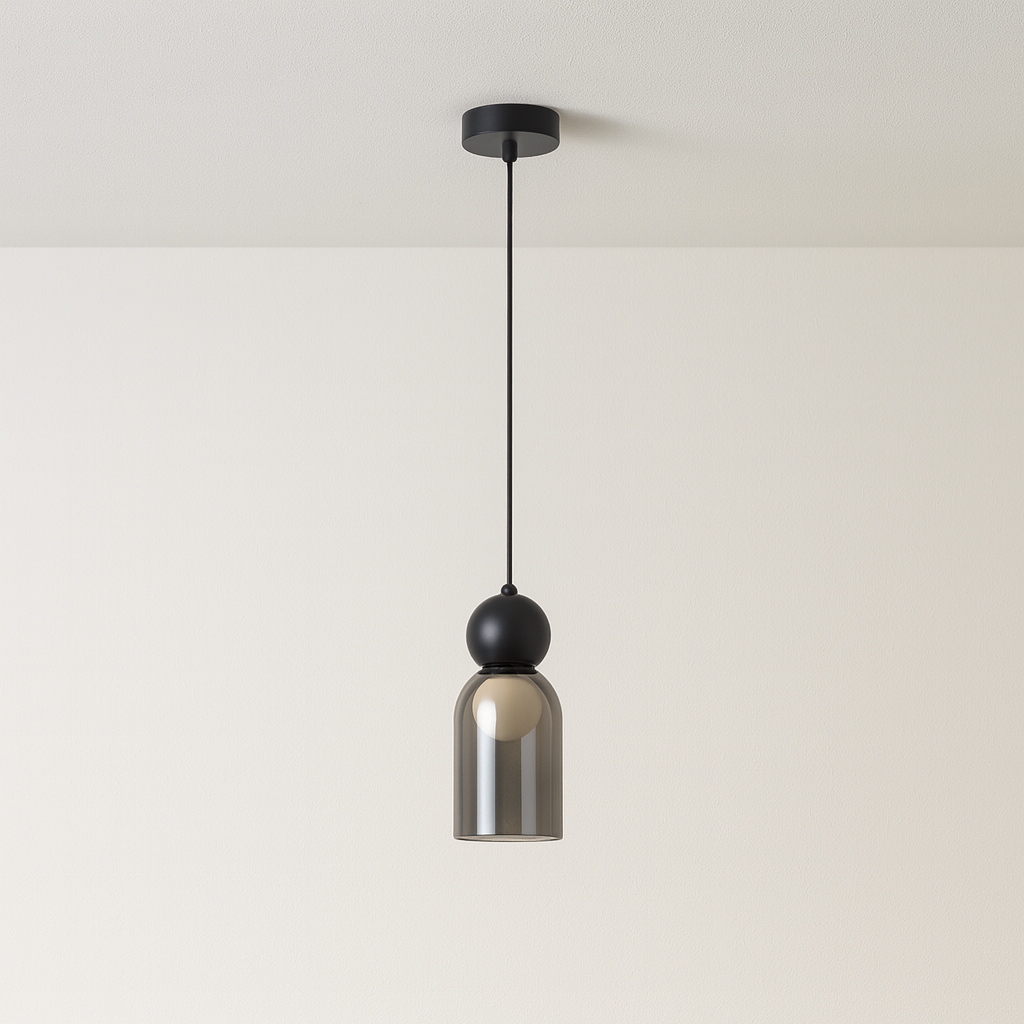 Luminária Pendente Moderno Minimalista Metal Vidro Tallinn
