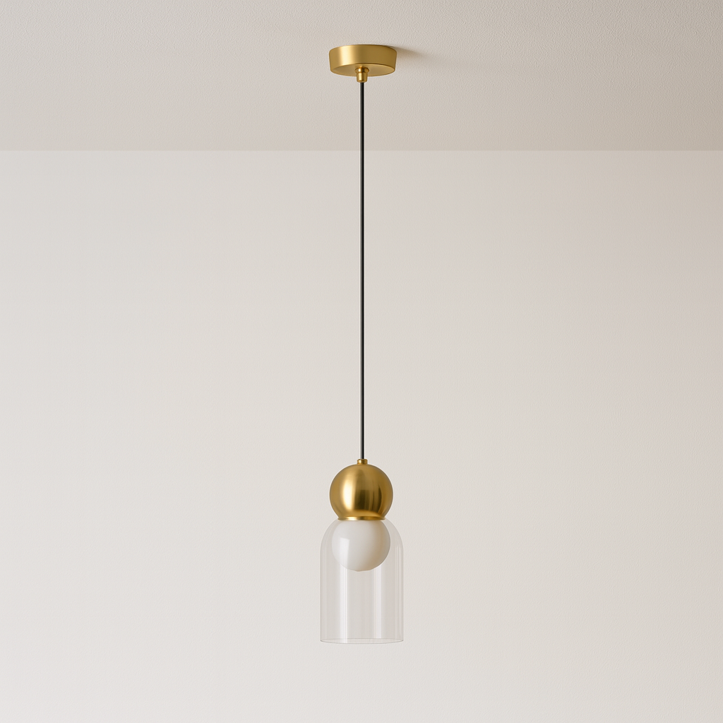 Luminária Pendente Moderno Minimalista Metal Vidro Tallinn