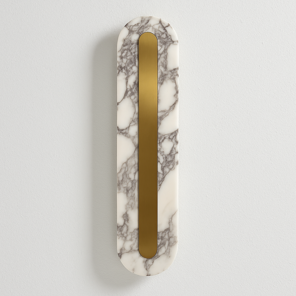 Luminária Arandela Moderna Minimalista LED Mármore Metal Karlova