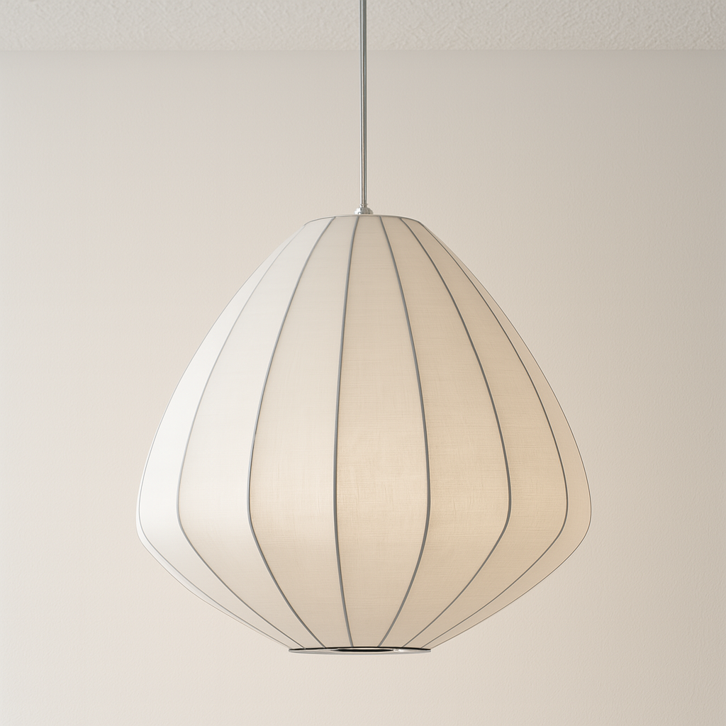 Luminária Pendente Minimalista Tecido Brea