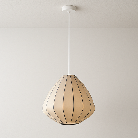 Luminária Pendente Minimalista Tecido Brea