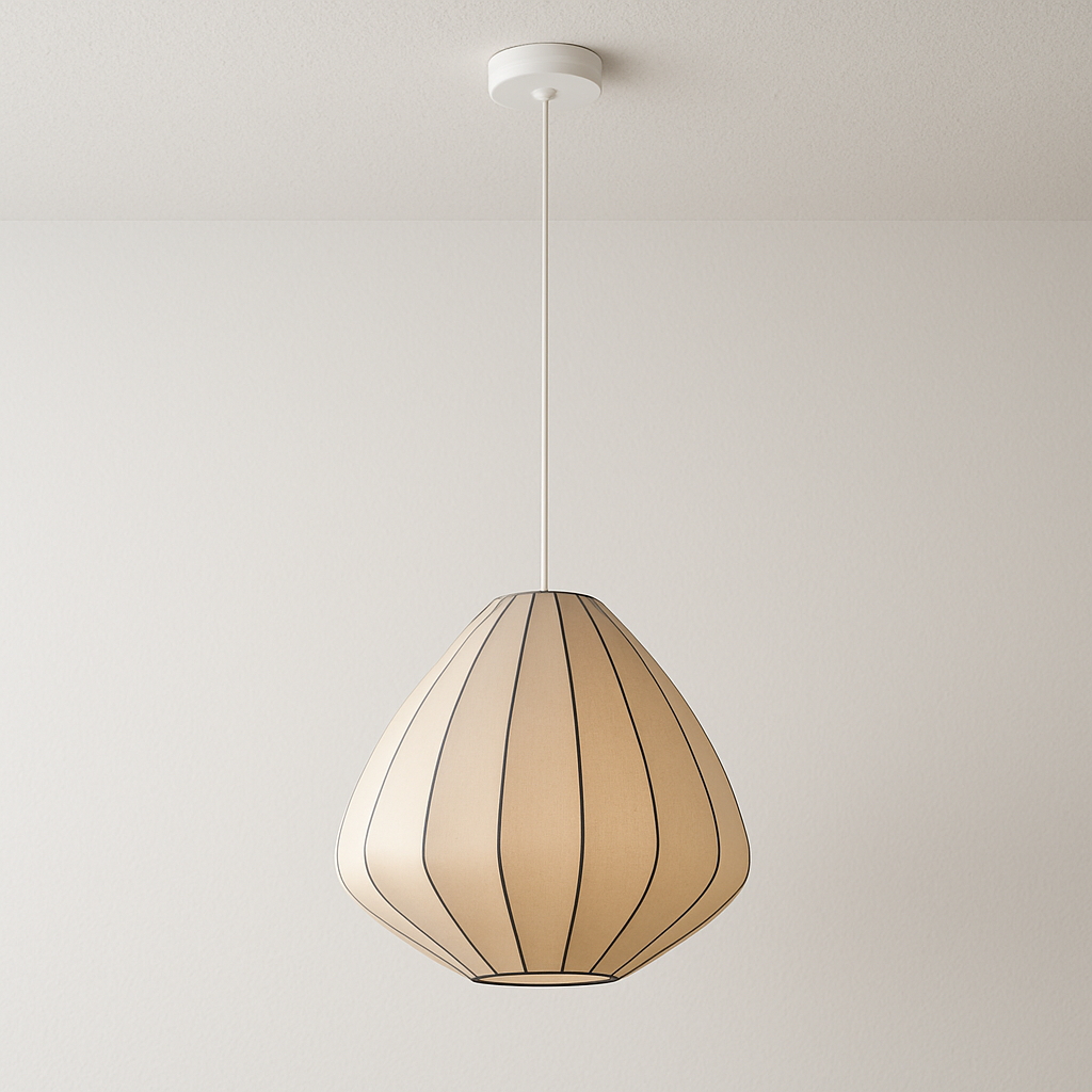 Luminária Pendente Minimalista Tecido Brea