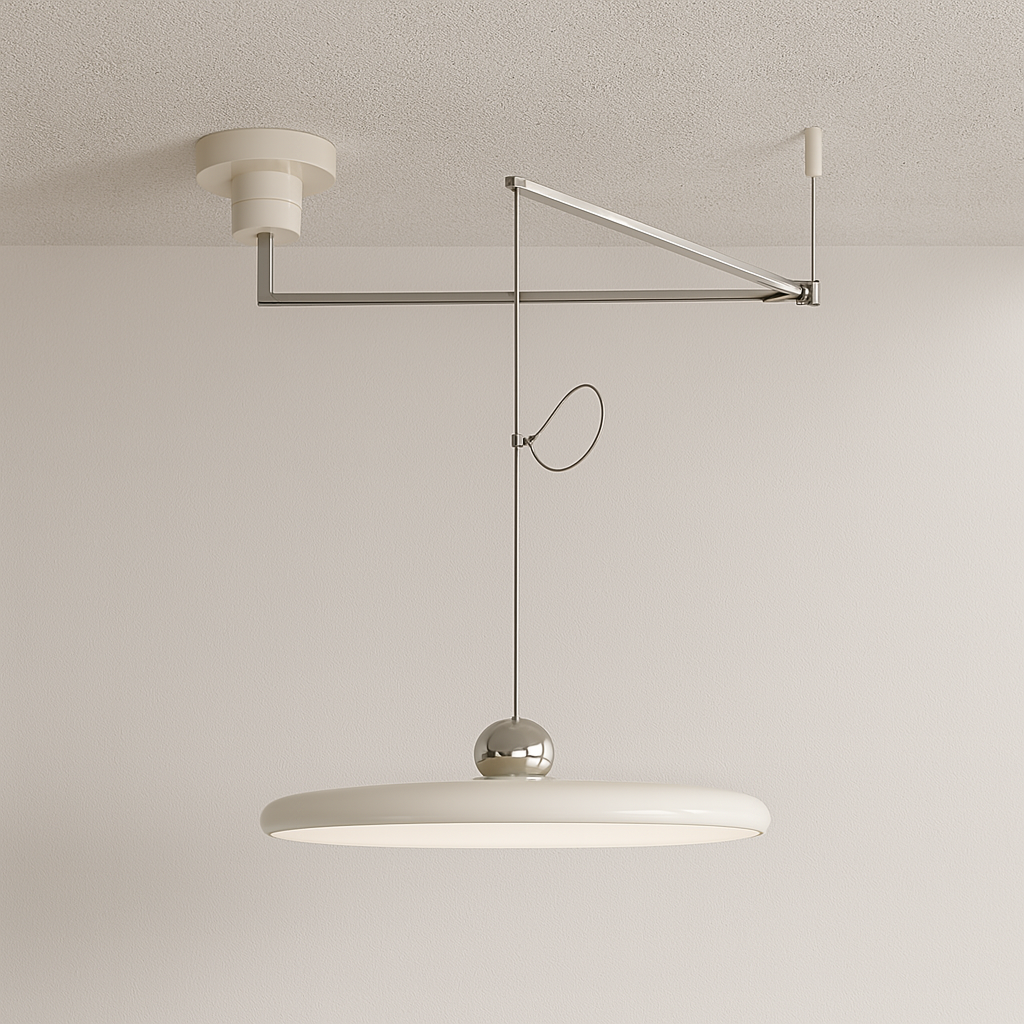 Luminária Pendente Moderna Minimalista Articulada LED Metal Acrílico Tauá