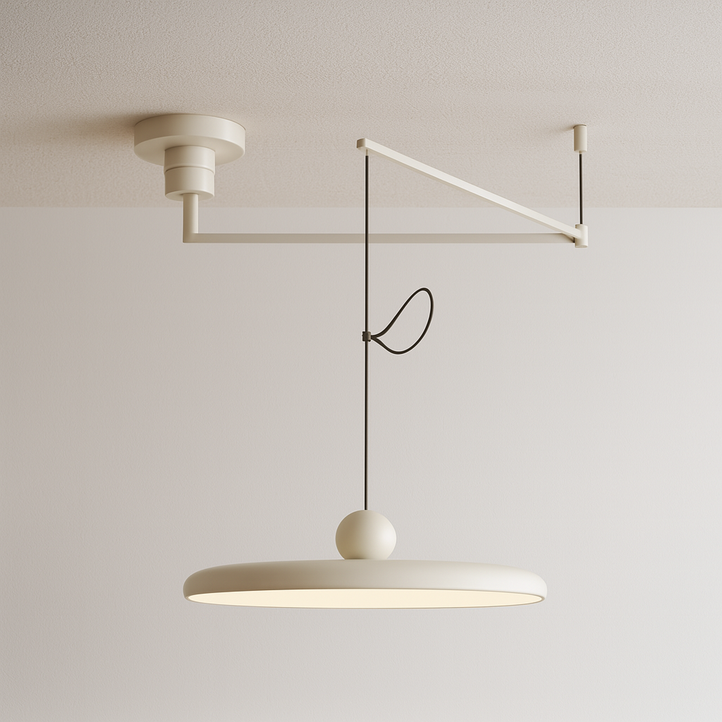 Luminária Pendente Moderna Minimalista Articulada LED Metal Acrílico Tauá
