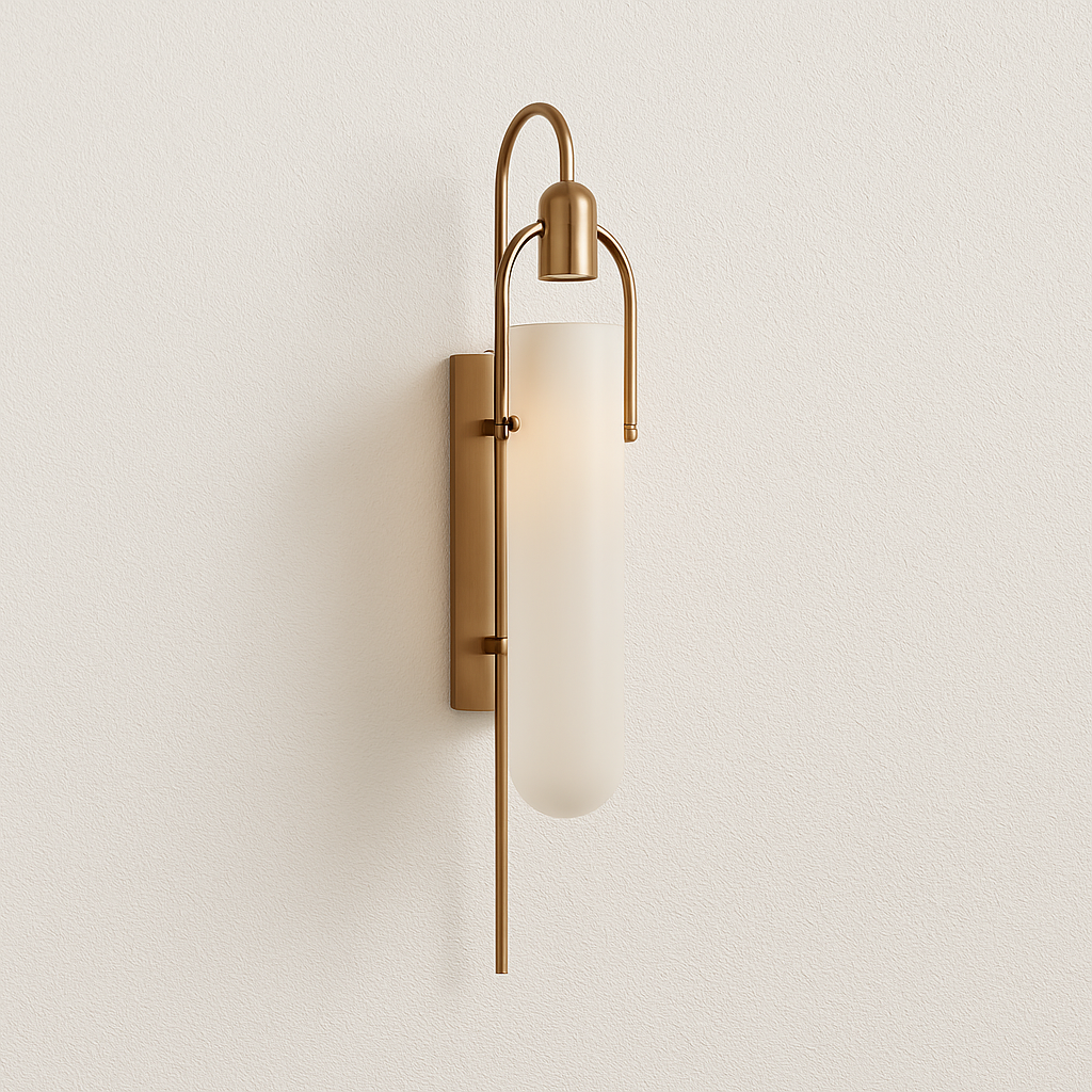 Luminária Arandela Moderna Minimalista Metal Vidro Asce