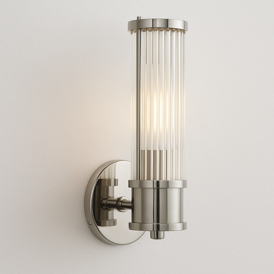 Luminária Arandela Moderna Minimalista Vidro Metal Horo