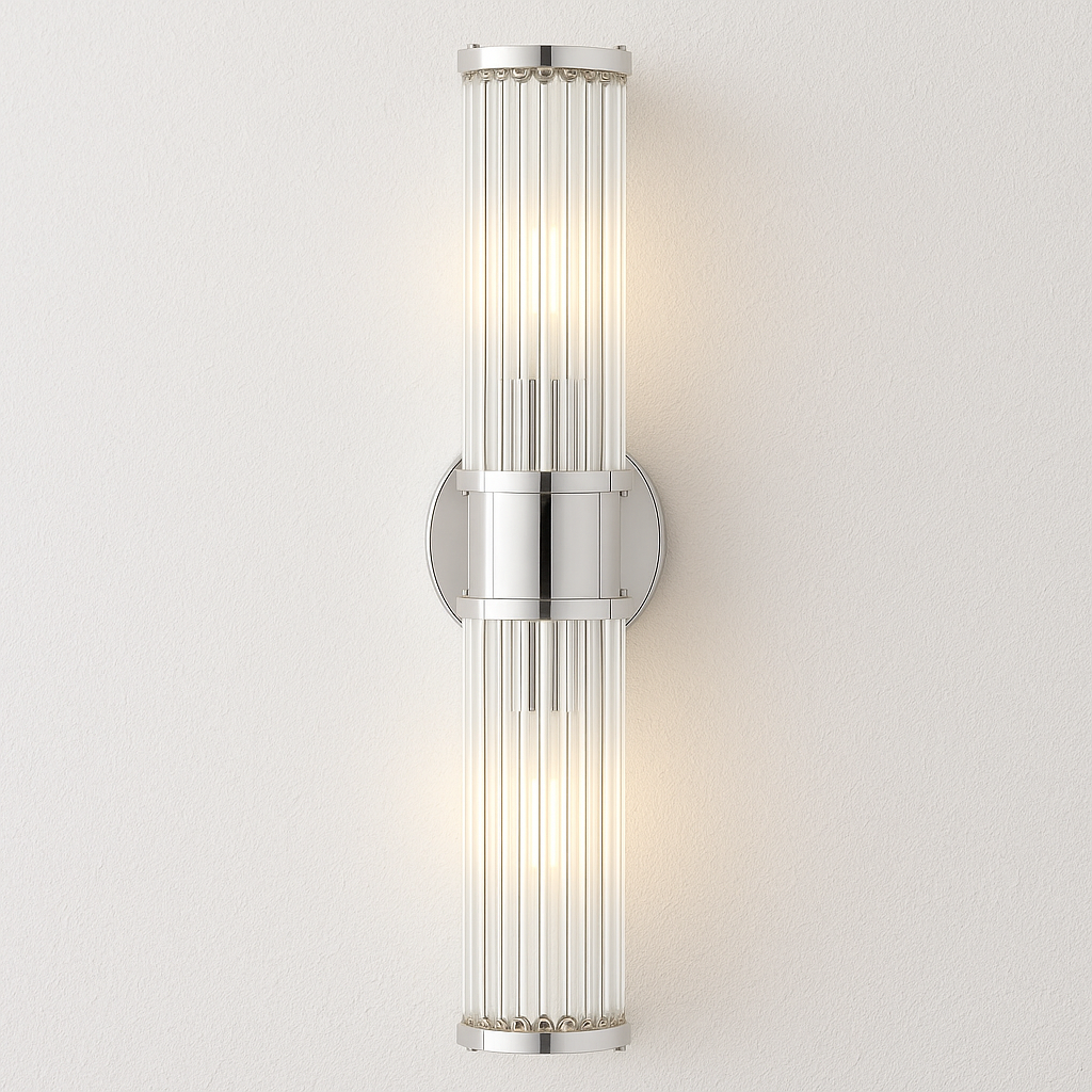 Luminária Arandela Moderna Minimalista Vidro Metal Horo