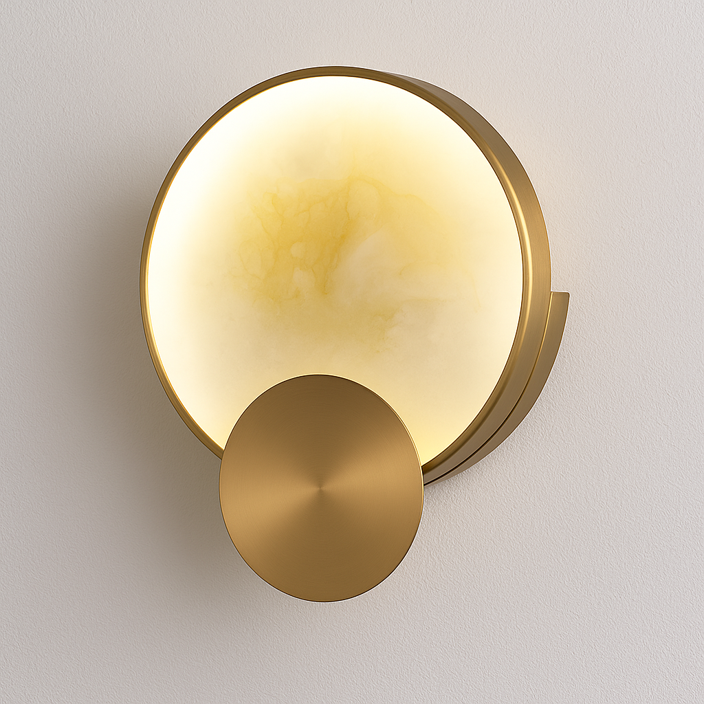 Luminária Arandela Moderna Minimalista LED Mármore Metal Satilo