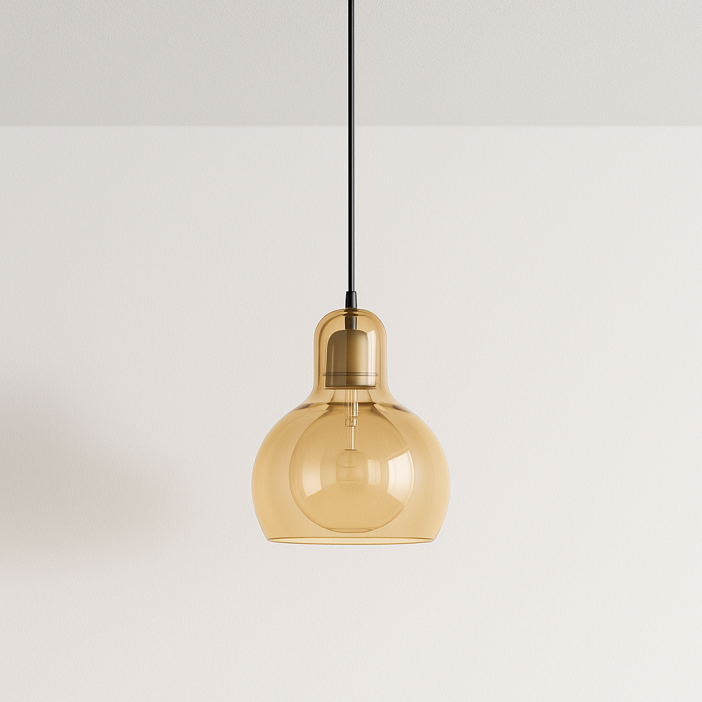 Luminária Pendente Moderno Minimalista Vidro Sienna