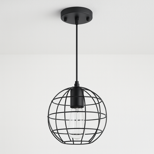 Luminária Pendente Vintage Retrô Industrial Aramado Globe