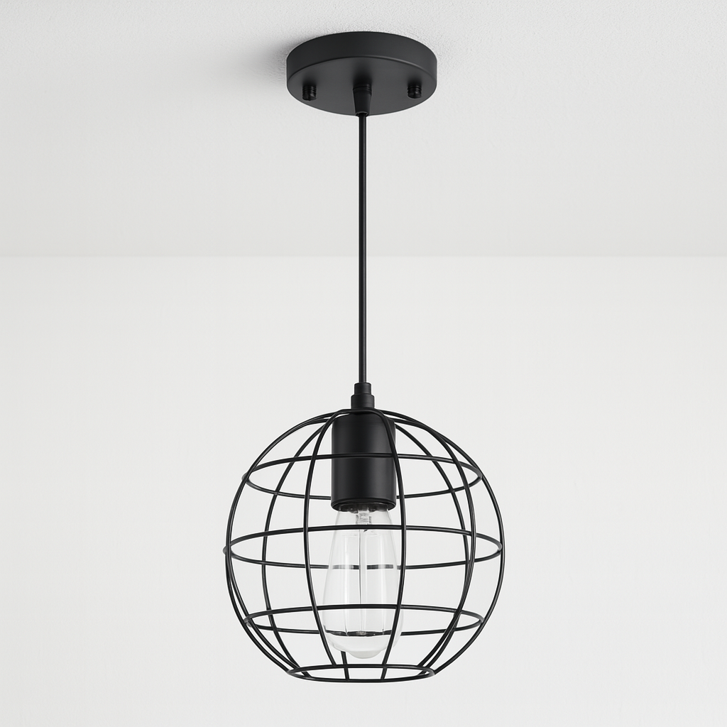 Luminária Pendente Vintage Retrô Industrial Aramado Globe