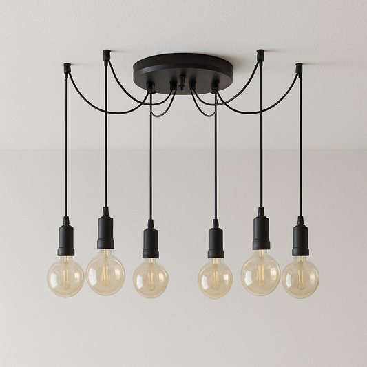 Luminária Pendente Moderna Minimalista Industrial Retrô Spider