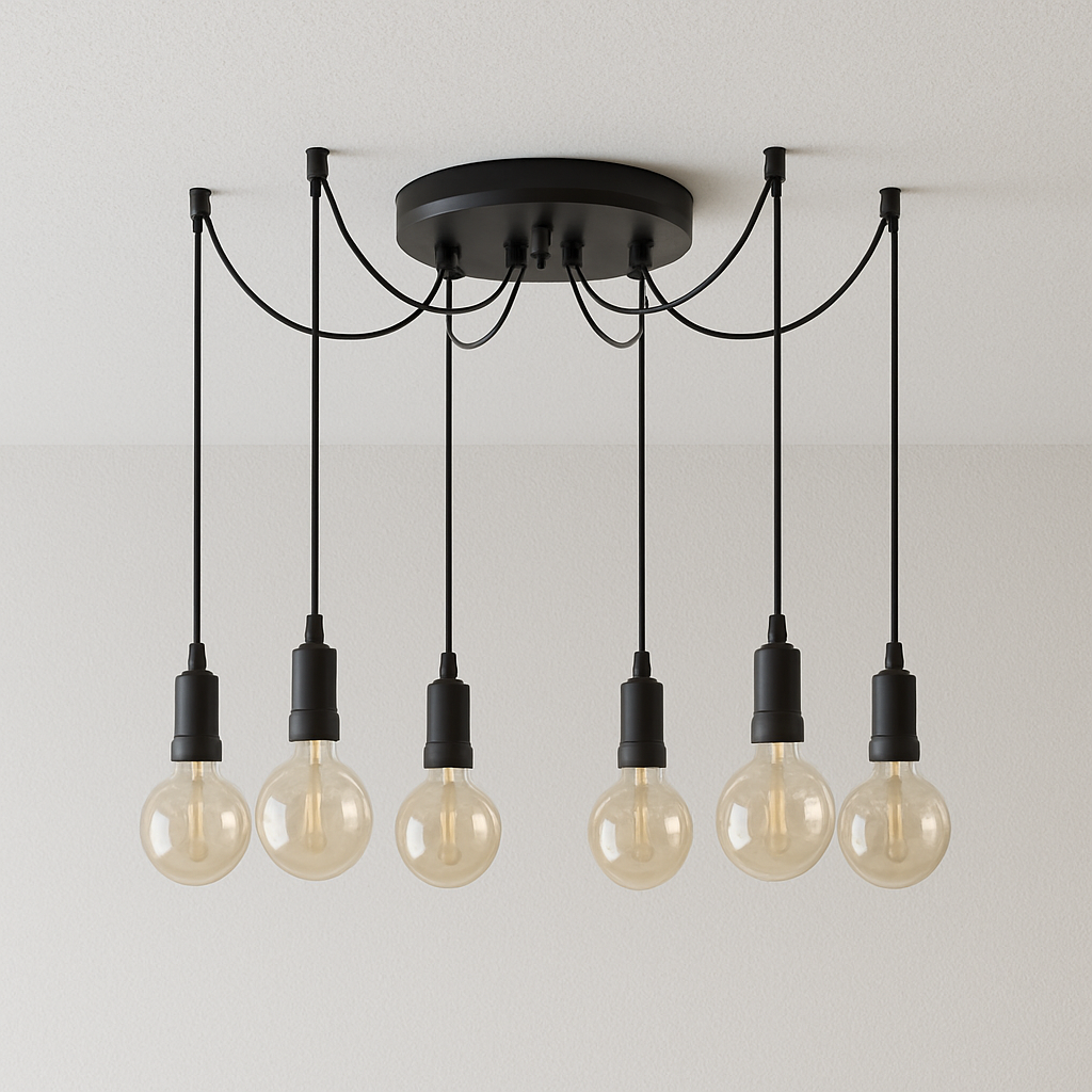 Luminária Pendente Moderna Minimalista Industrial Retrô Spider