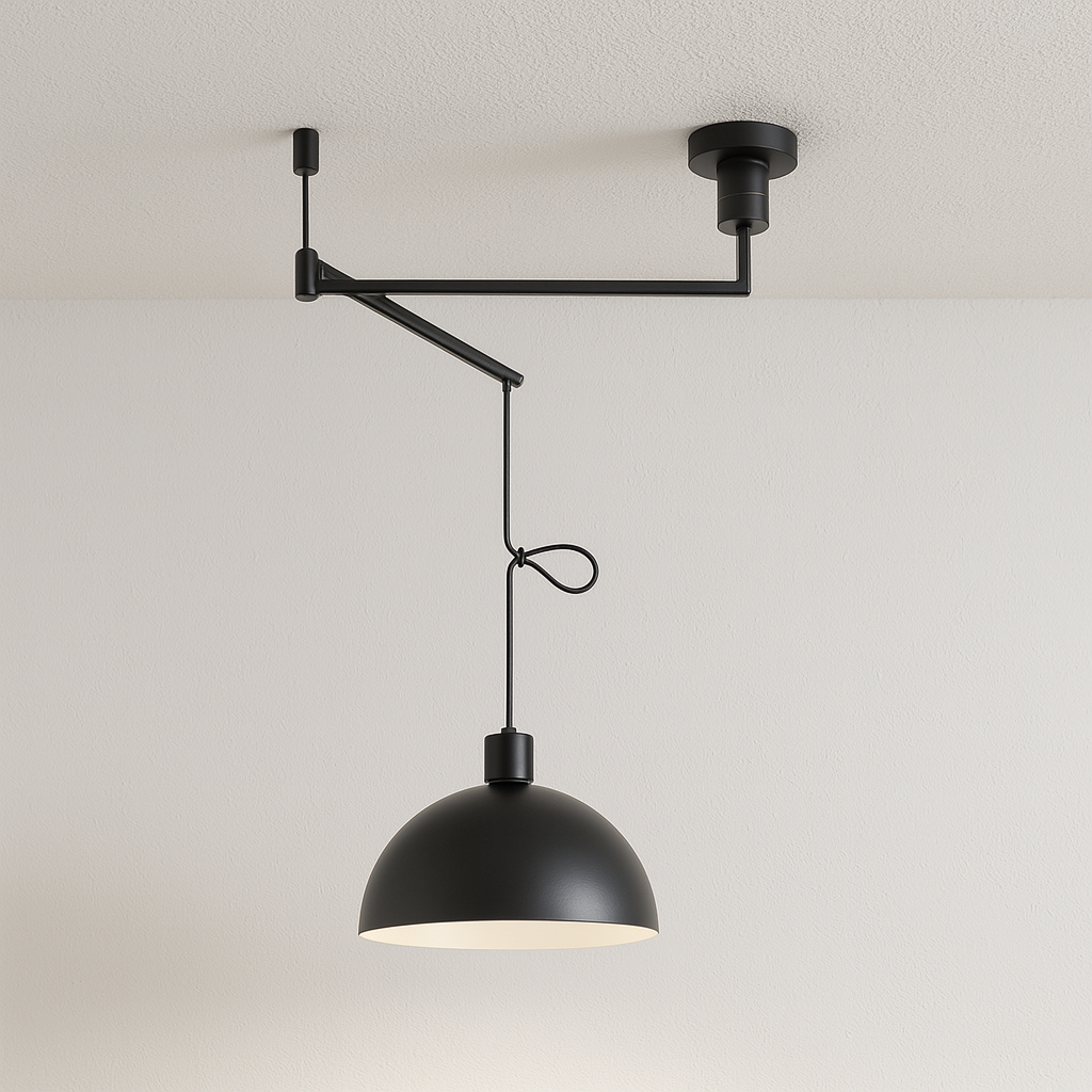 Luminária Pendente Moderna Minimalista Articulada Metal Raja