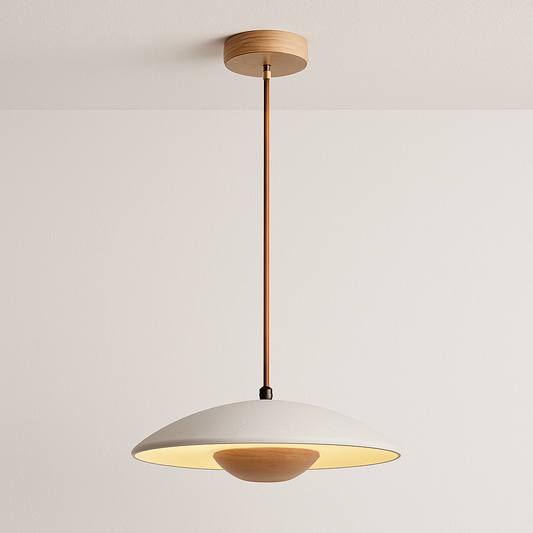 Luminária Pendente Moderna Minimalista LED Mármore Travertino Gavot