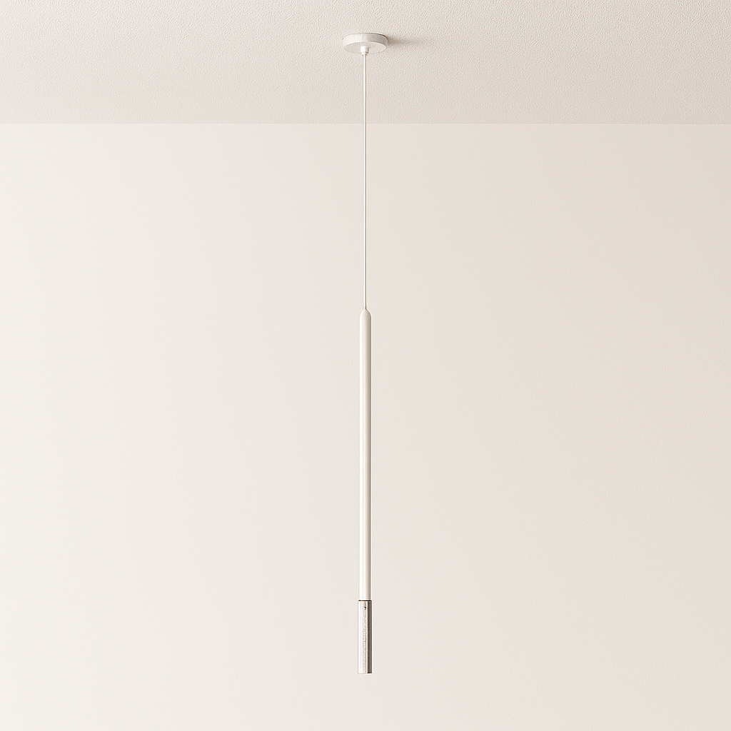 Luminária Pendente Moderna Minimalista Metal Vidro Tubo Sora