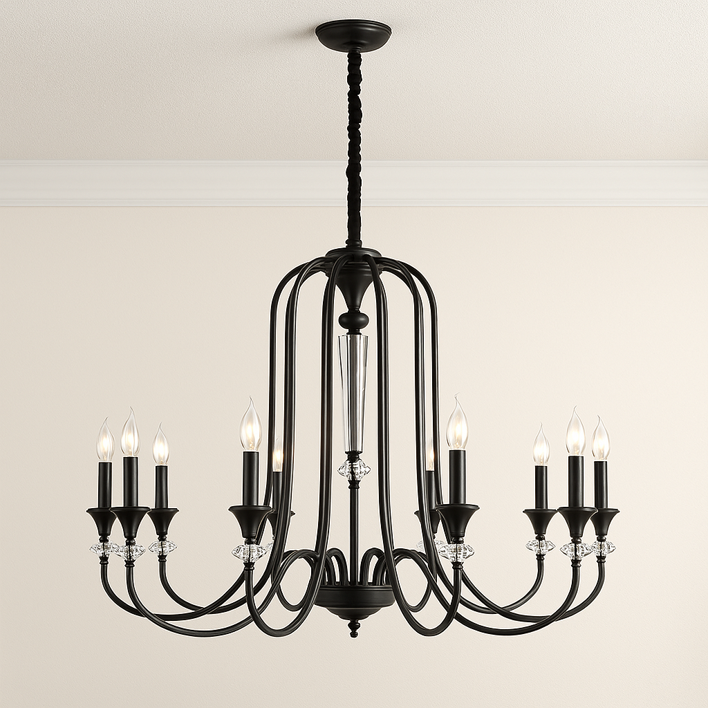 Luminária Pendente Moderna Clássica Candelabro Industrial Metal Velas Halop