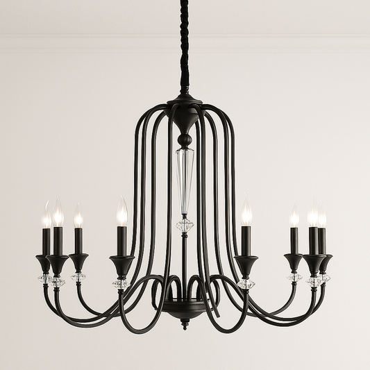 Luminária Pendente Moderna Clássica Candelabro Industrial Metal Velas Halop