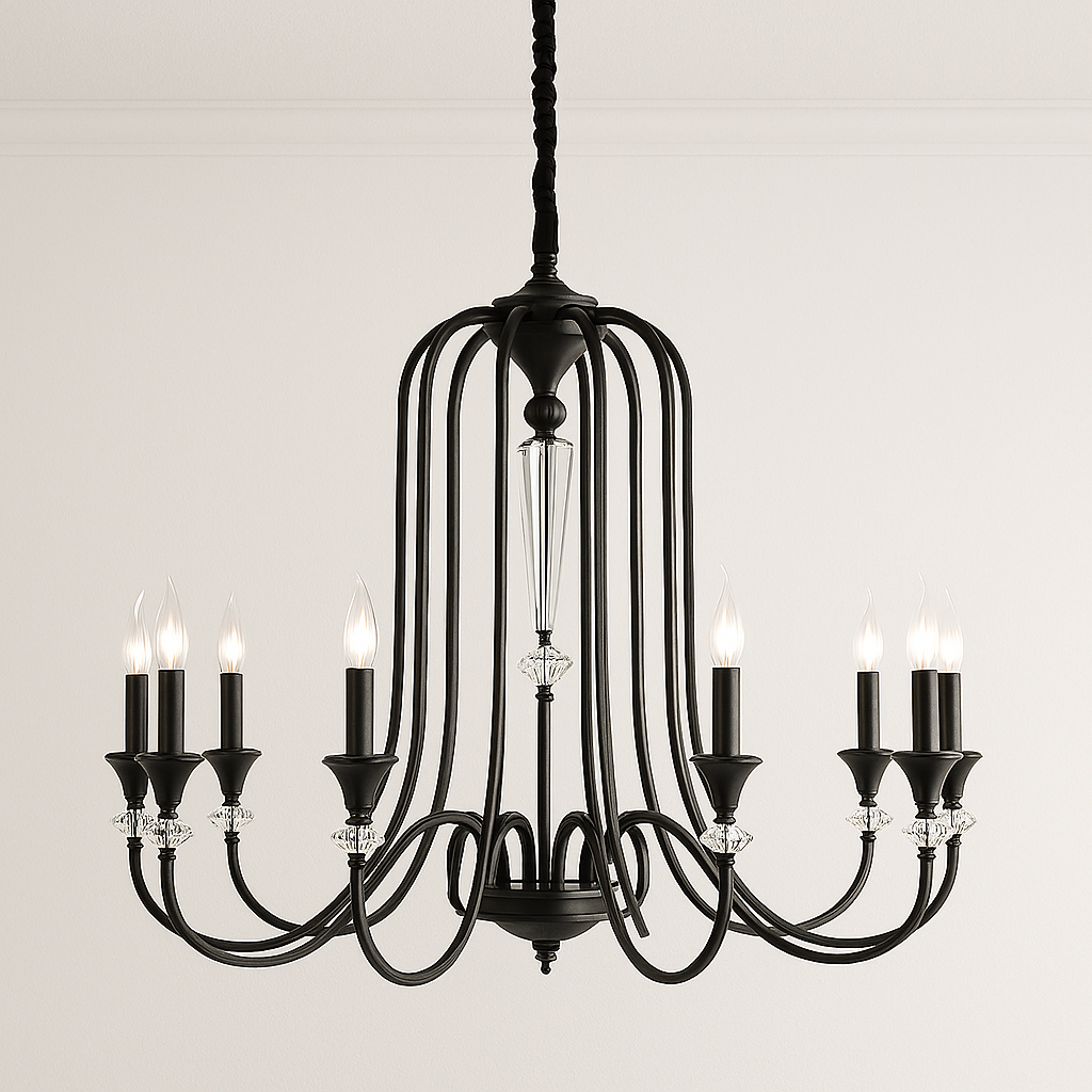 Luminária Pendente Moderna Clássica Candelabro Industrial Metal Velas Halop