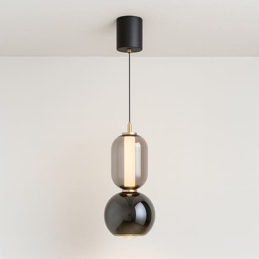 Luminária Pendente Moderna Minimalista LED Metal Vidro Lisgo