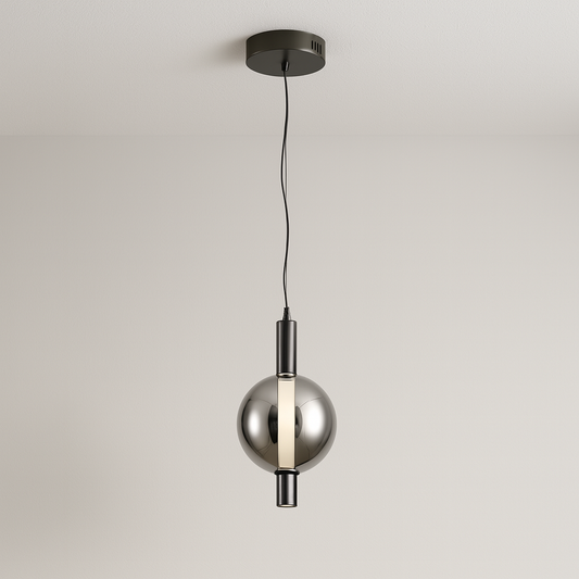 Luminária Pendente Moderna Minimalista LED Metal Vidro Oltti Ball