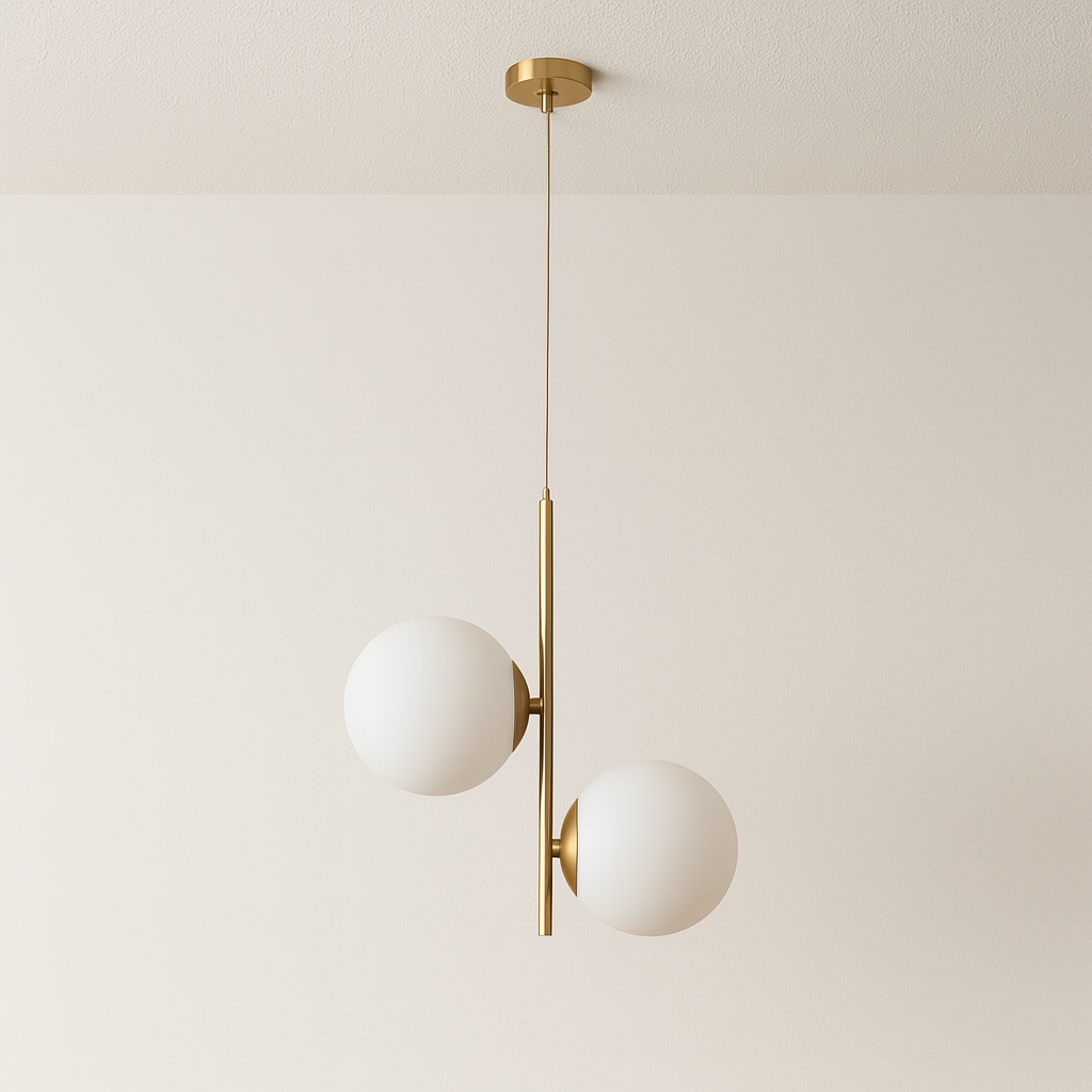 Luminária Pendente Minimalista Moderna Globos de Vidro Ditto