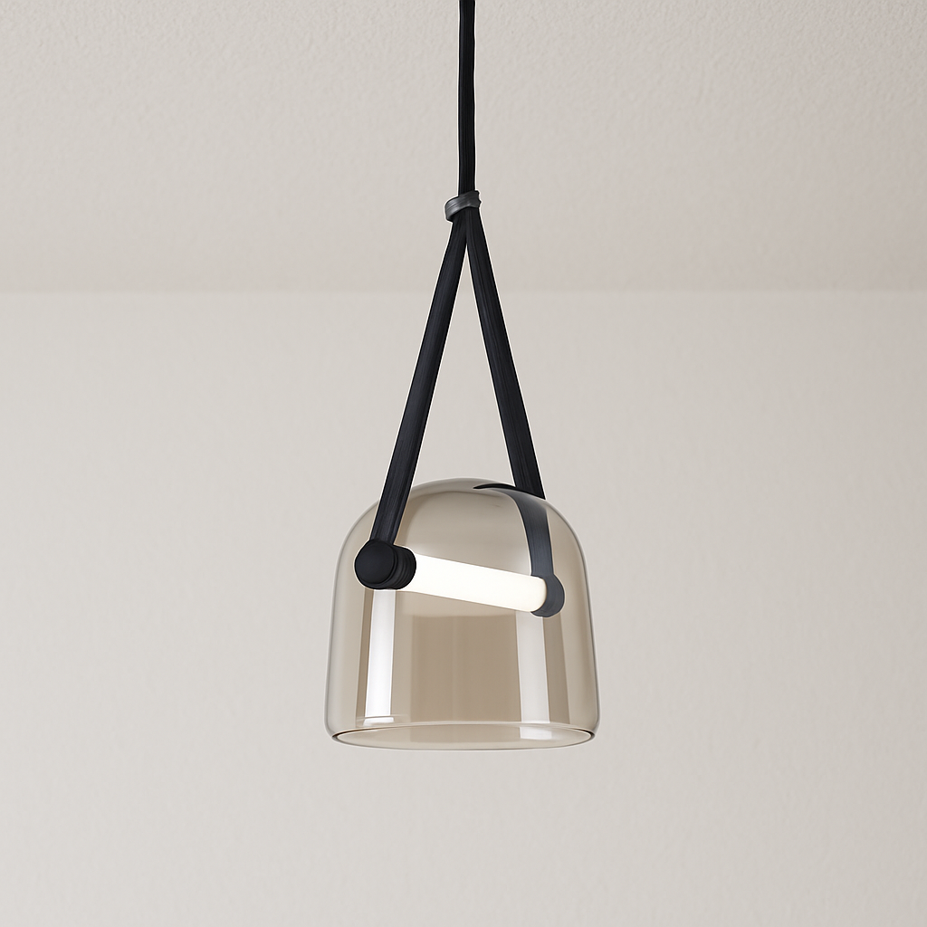 Luminária Pendente Minimalista Moderna Vidro LED Artz