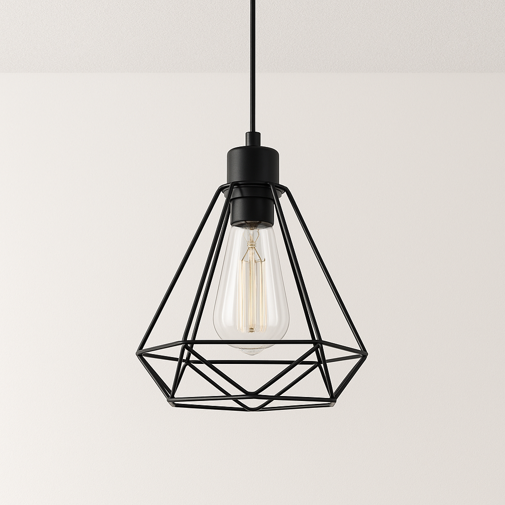 Luminária Pendente Moderno Industrial Retrô Aramado Simmy