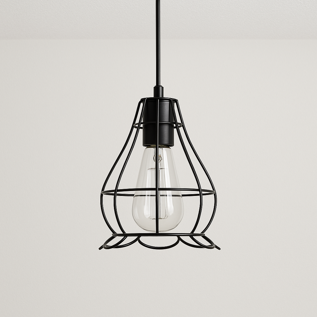 Luminária Pendente Moderno Industrial Retrô Aramado Cling
