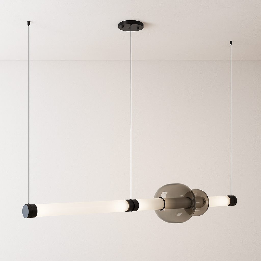 Luminária Pendente Moderna Minimalista Metal Vidro Satalle