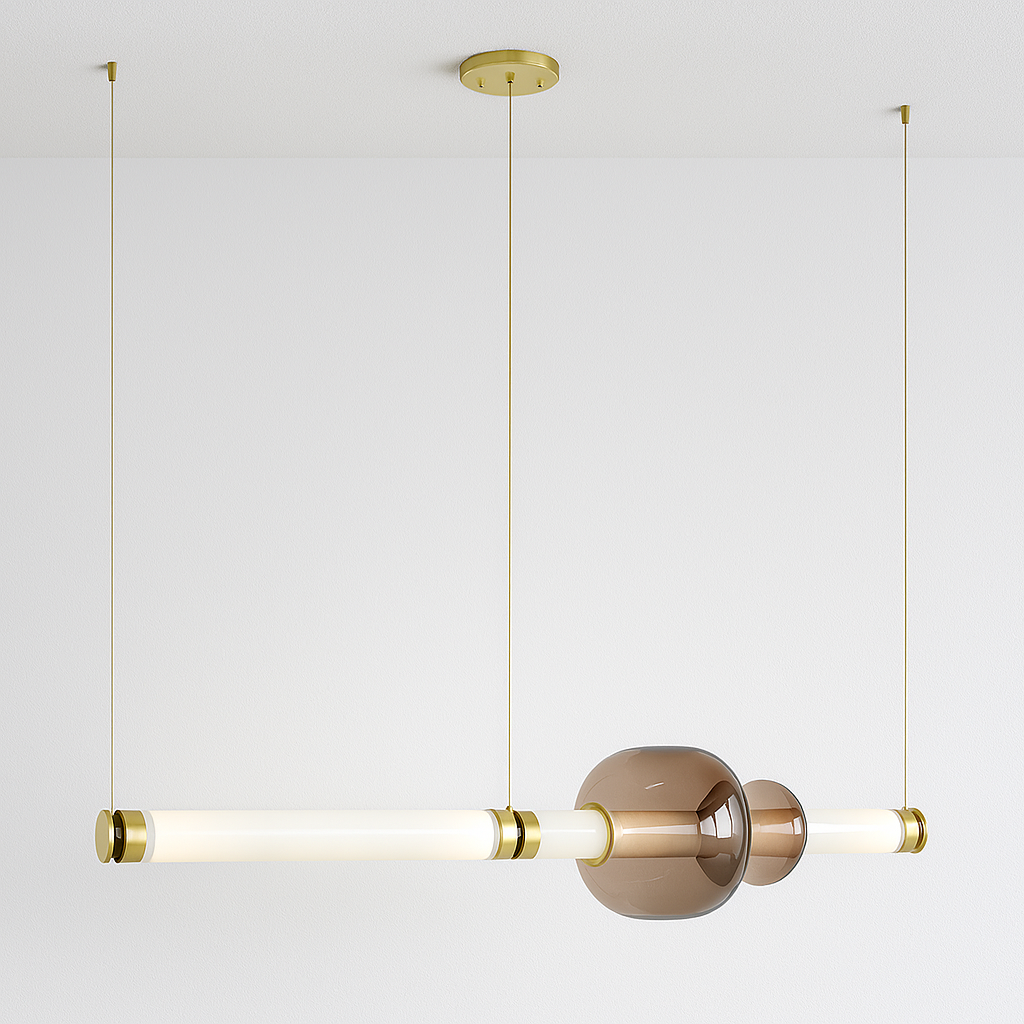 Luminária Pendente Moderna Minimalista Metal Vidro Satalle