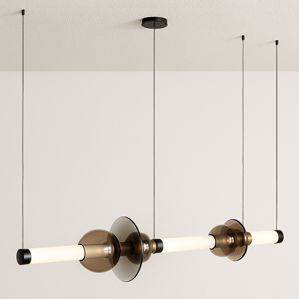 Luminária Pendente Moderna Minimalista Metal Vidro Satalle